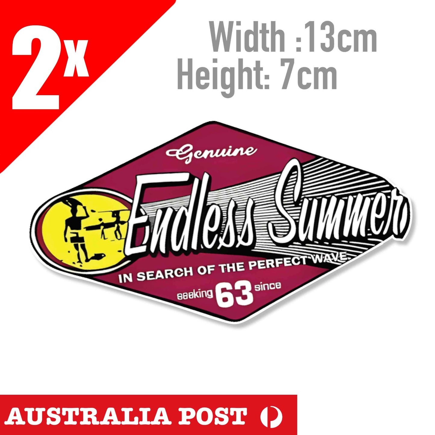 ENDLESS SUMMER,Americana Hot Rod Rat Rod Surfing  Stickers