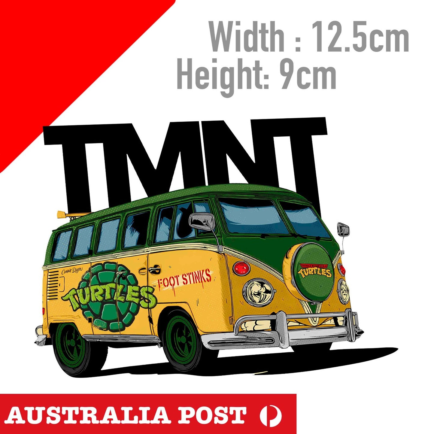 Teenage Mutant Ninja Turtles TMNT Party Wagon Car Cartoon Sticker