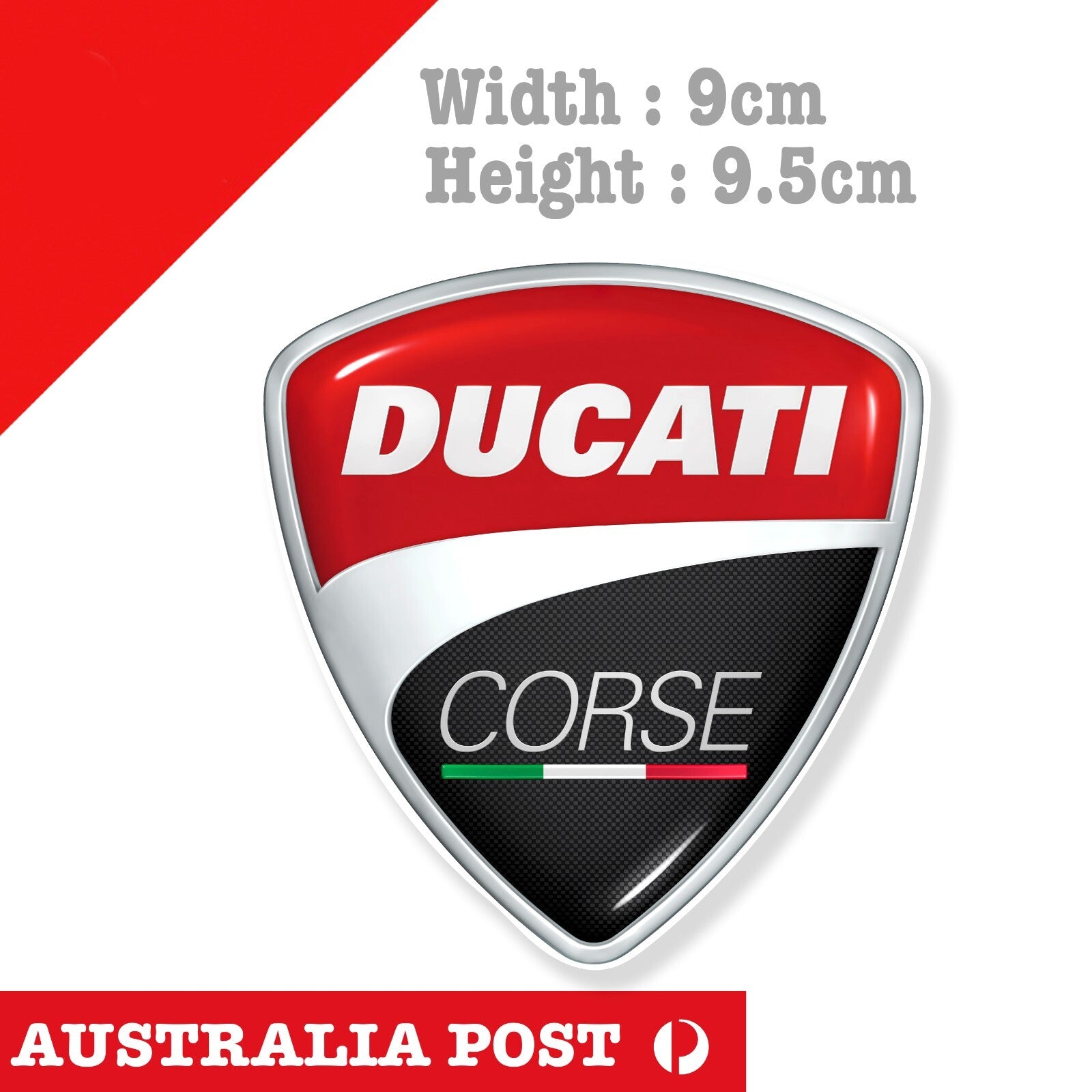 DUCATI Corse Motorcycle Logo, Helmet, Fuen Tank, MotoGP Sticker