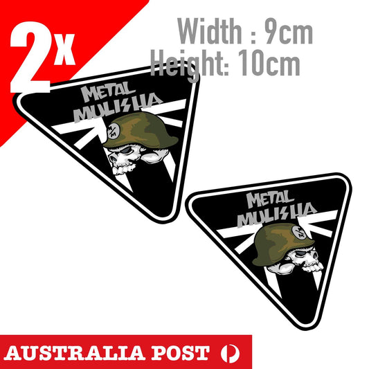 Motorcycle Helmet Metal MULISHA Skull Green Helmet logo Black badge Sticker