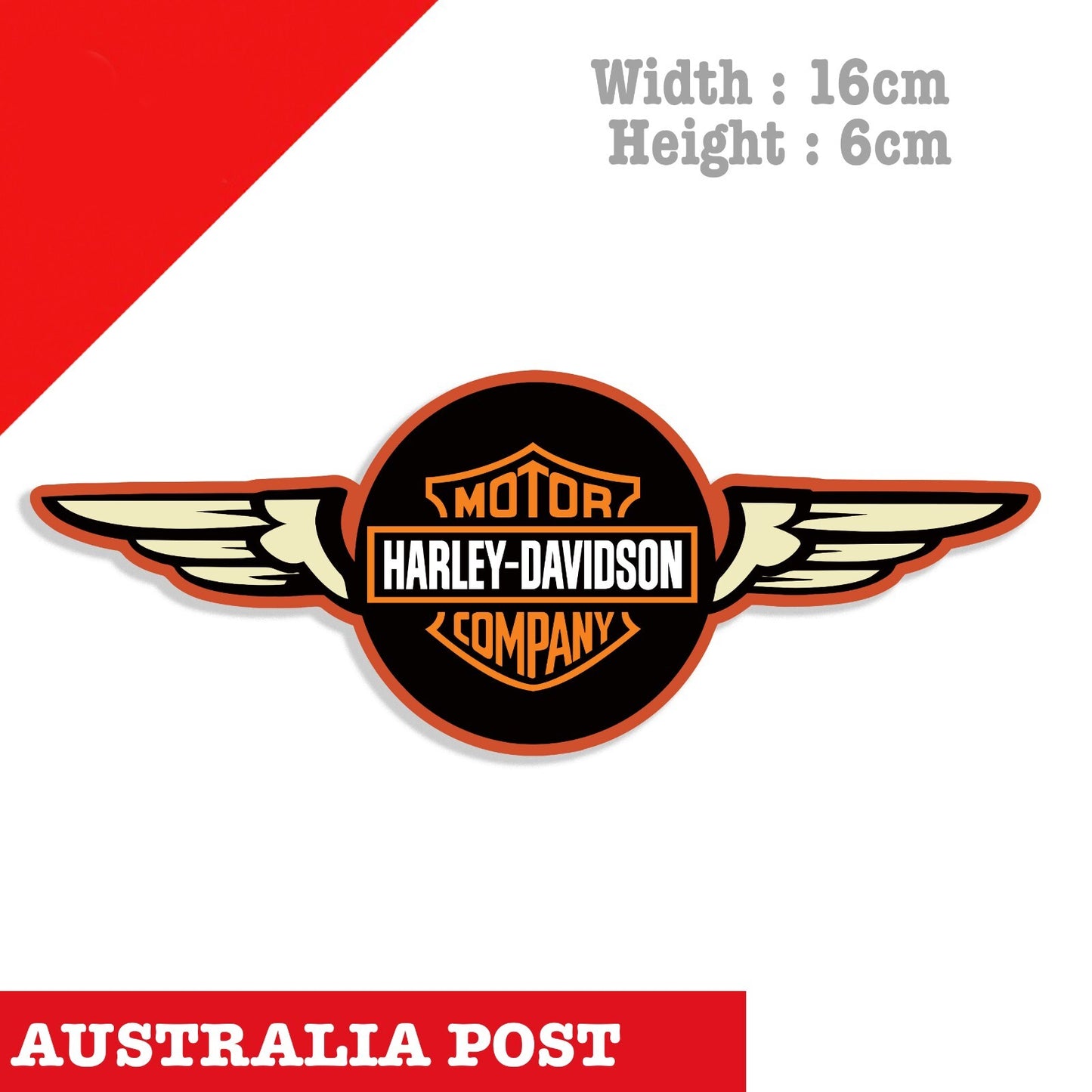 Harley Davidson Vintage Old Wing Logo  Sticker