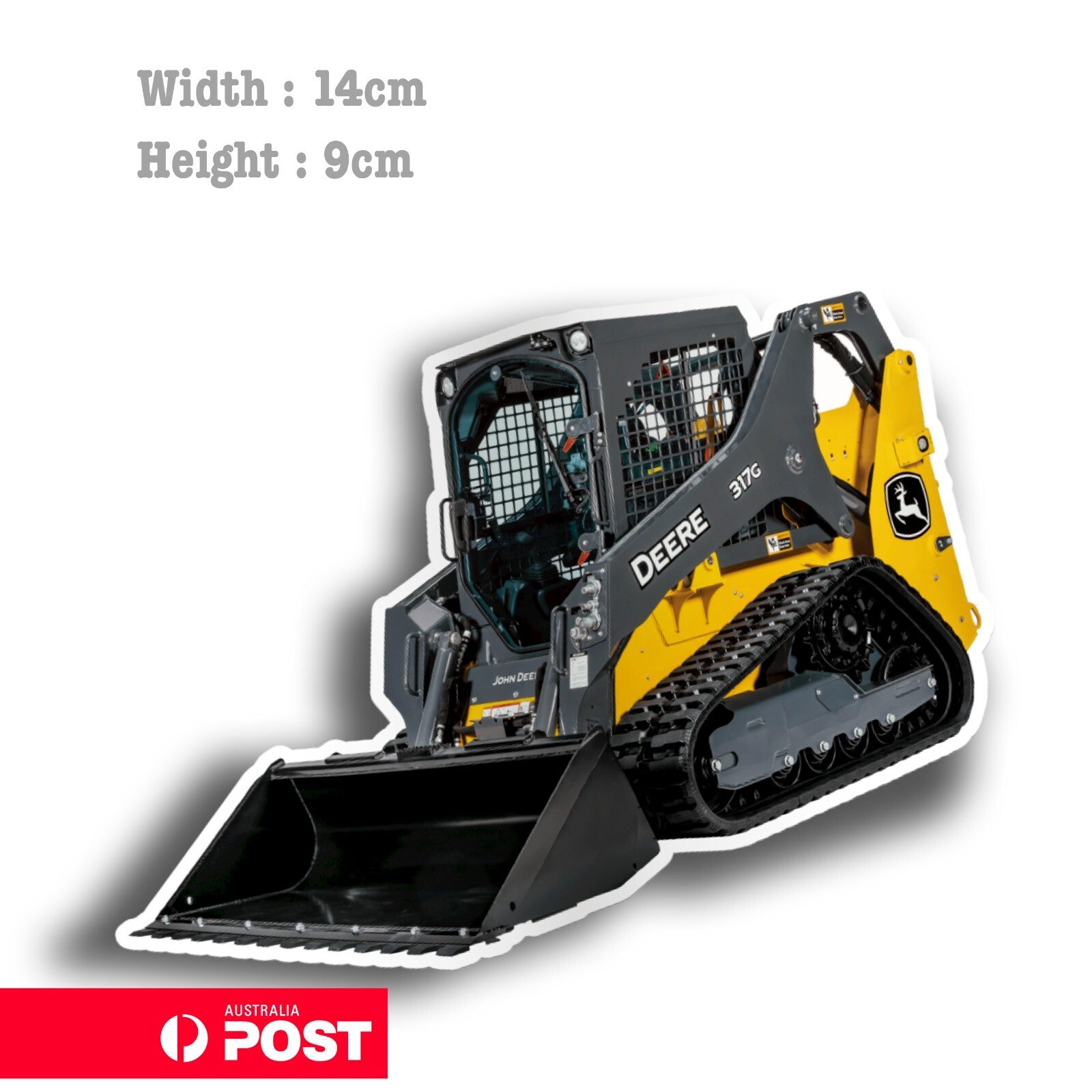 John Deere Compact Track Bobcat Construction Car Sticker