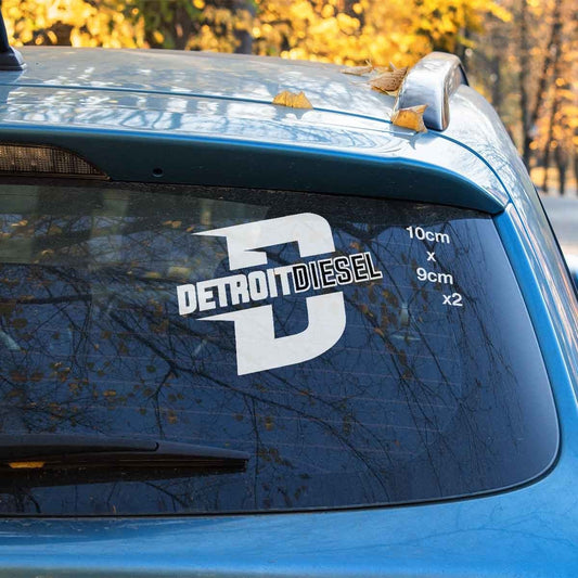 Detroit Diesel Power Series, Engine Automotive Gas Oil Service Truck  x2 Sticker