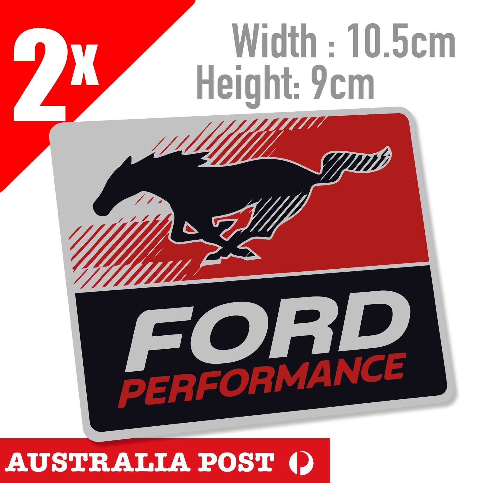 FORD PERFORMANCE With Ford Pony Logo  Sticker