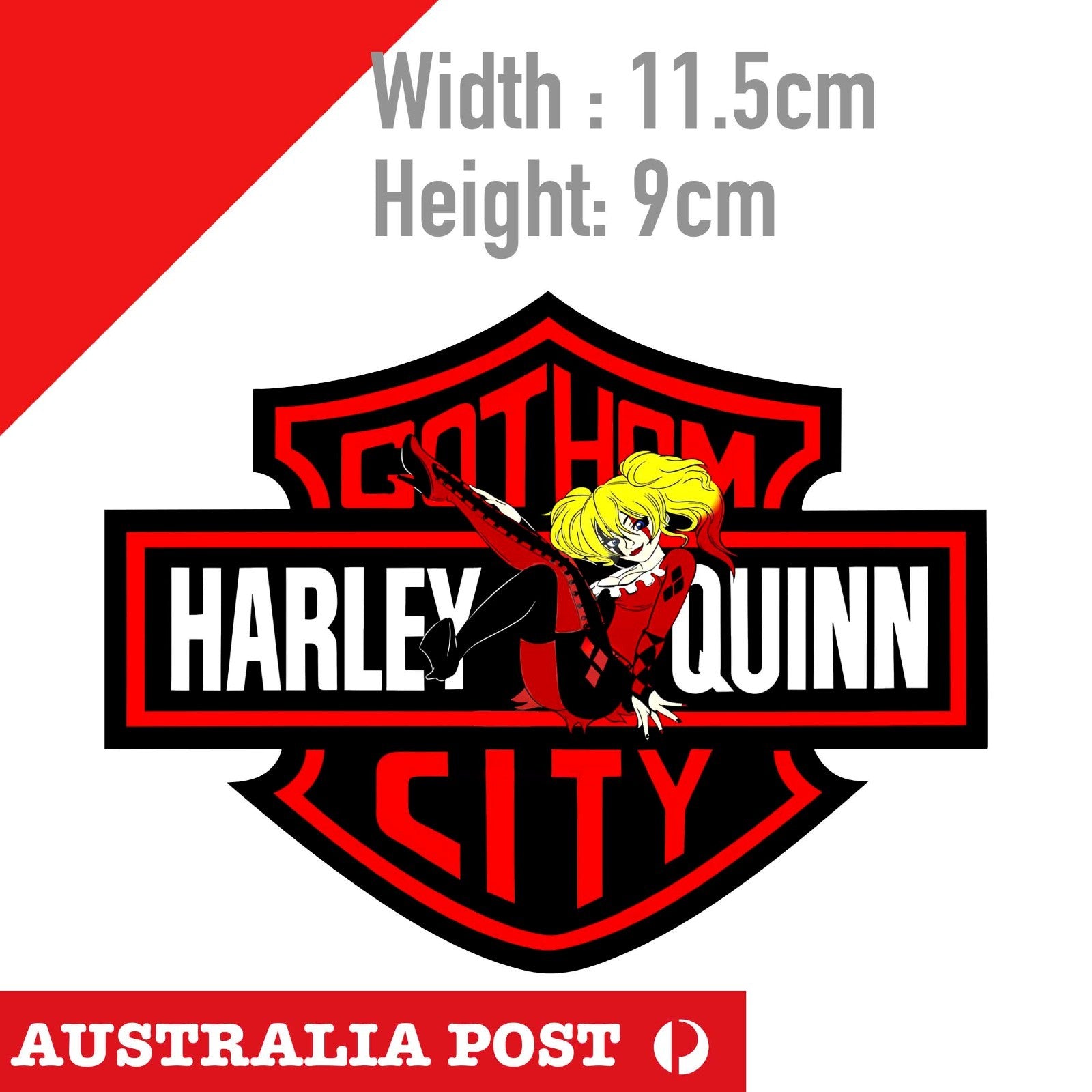 Harley Davidson Harley QUINN Logo Motorcycle Logo, Fuel Tank, Helmet Stickers