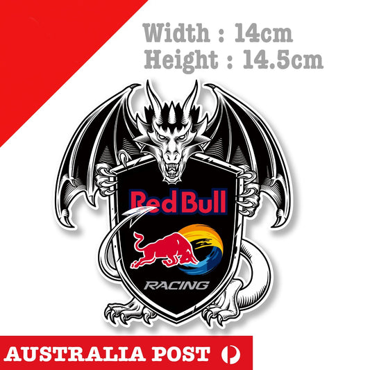 Red BULL Racing Dragon Badge, Red Bull Racing Sticker