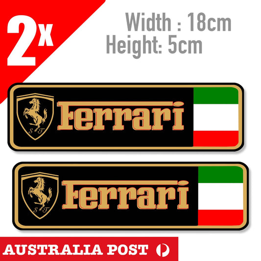 Ferrari Italian Flag Banner Sticker