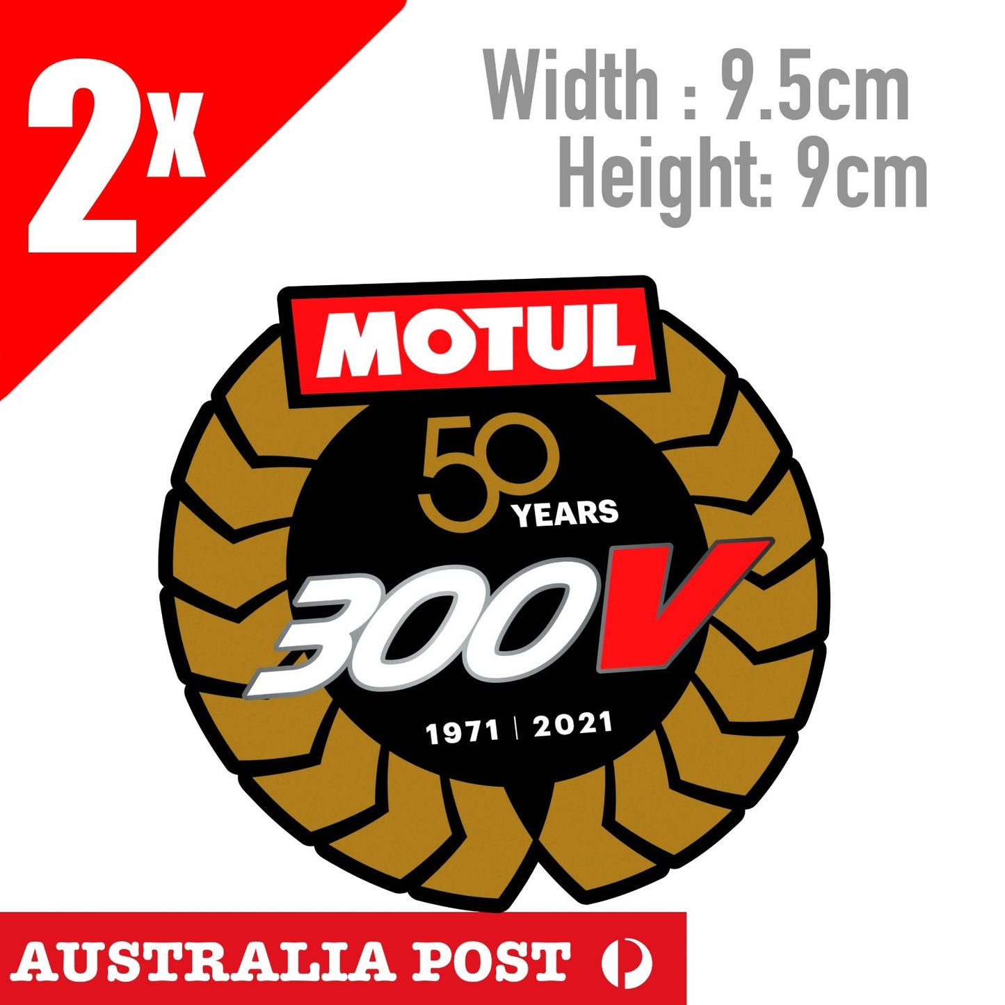 MOTUL Motor Oil 50 Years 300V Logo Sticker
