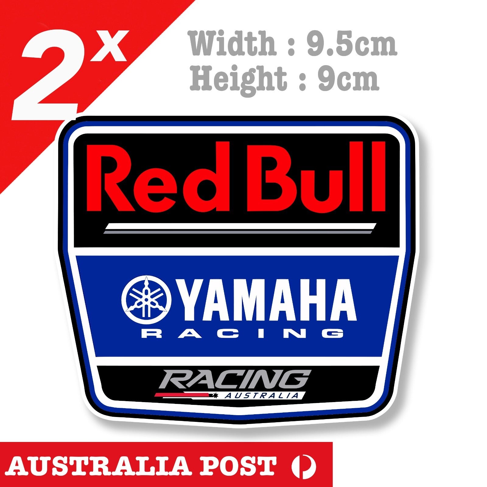 Yamaha Logo Motorcycle  RED BULL RACING Badge  Sticker