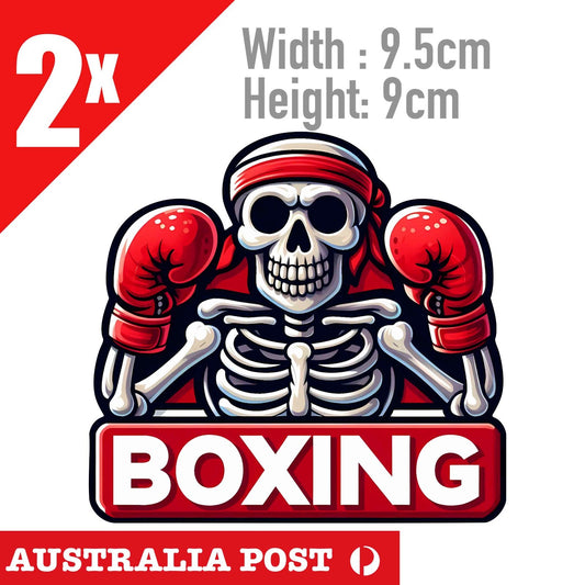 Skull Boxer Funny Sport Sticker