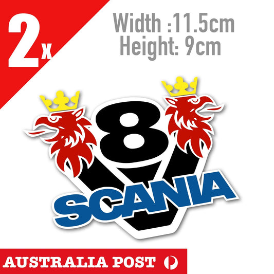 SCANIA Logo Australia Truck V8 Logo Stickers