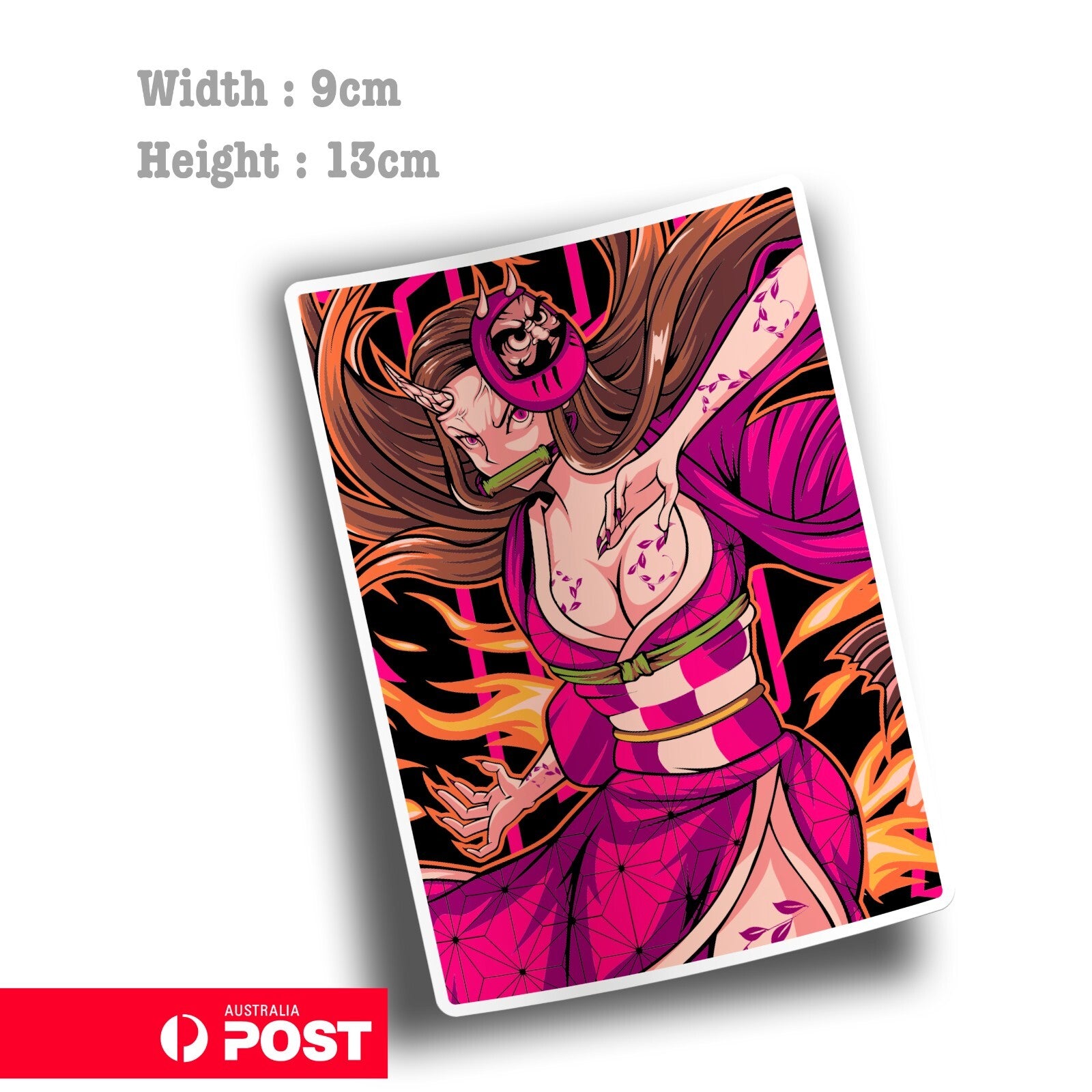 Nezuko Kamado Demon Slayer Daruma Mask JDM Decal Sticker