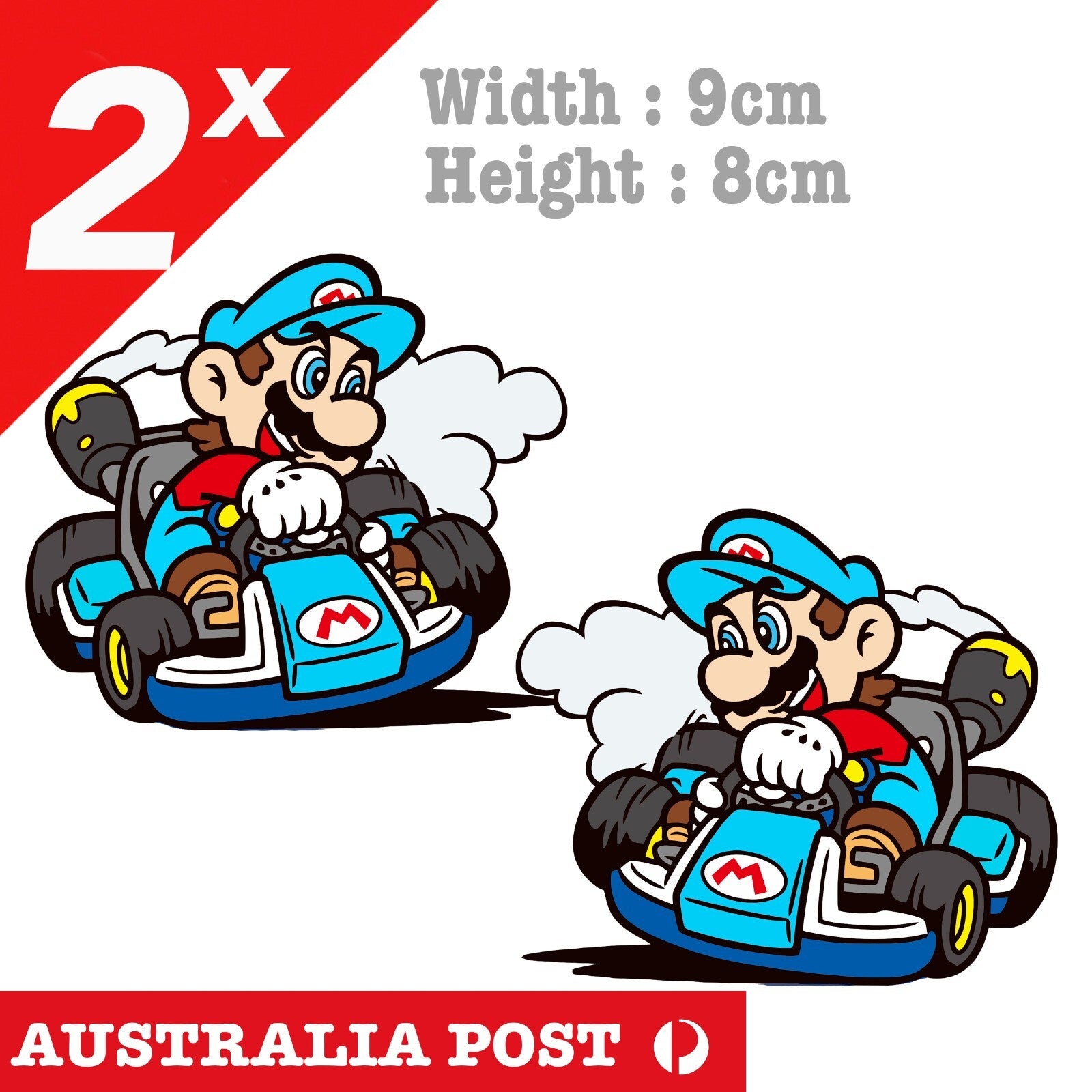 Super Mario Cart Speeding, Super Mario Racing Car, Laptop , Car  Vinyl  Stickers