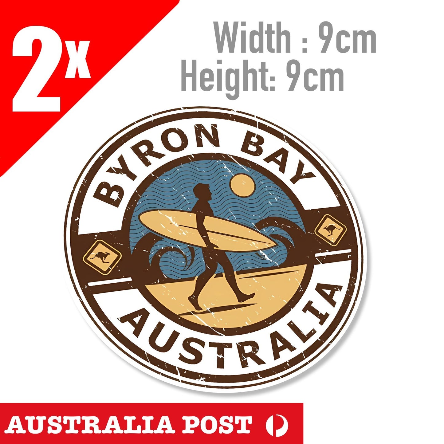BYRON BAY BEACH SURFING SURF SURFBOARD New South Wales AUSTRALIA Sticker