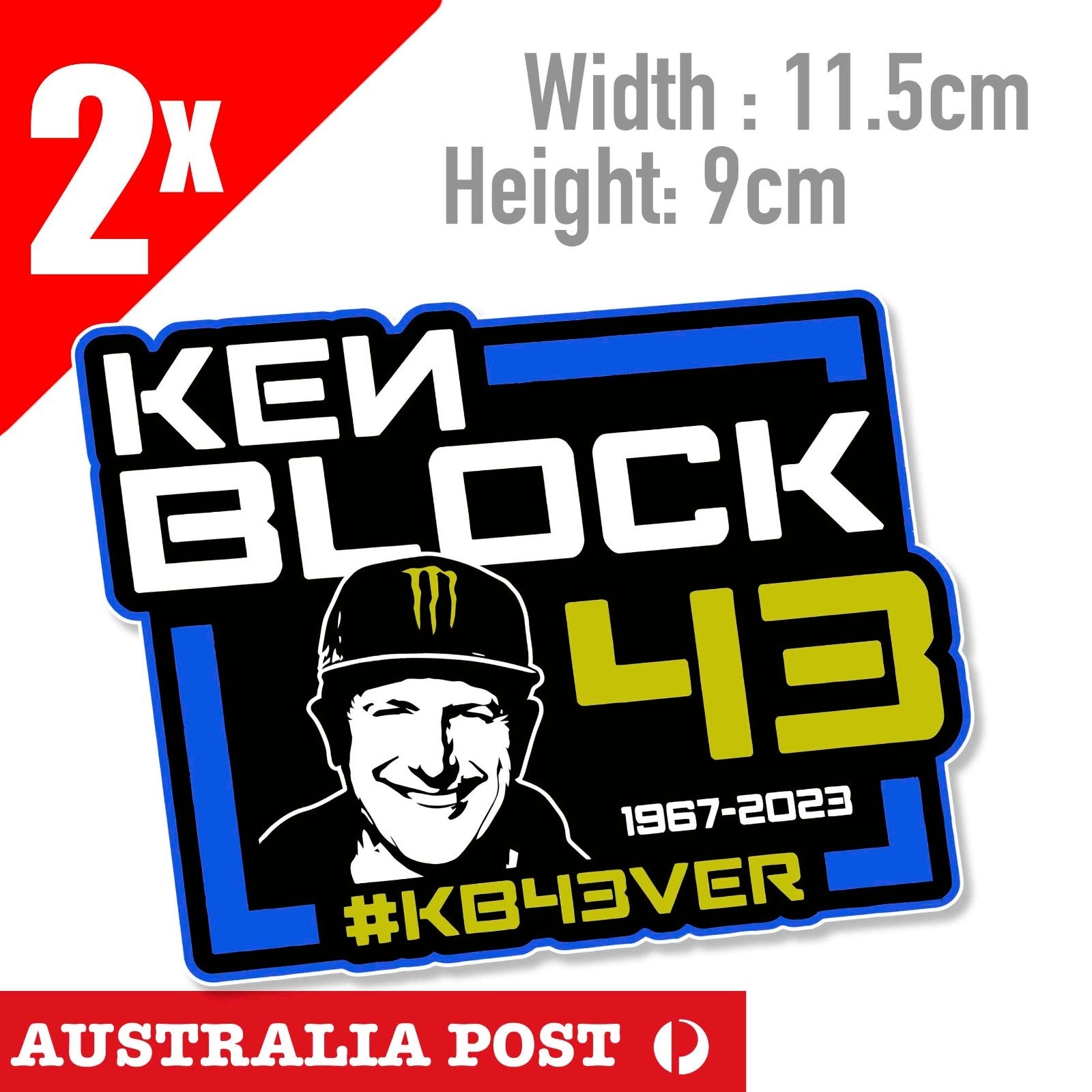 Ken Block 43 Ken Block Skull Logo  JDM DRIFT RIP 1967-2023 RIP Sticker