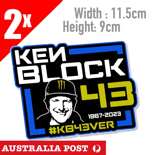 Ken Block 43 Ken Block Skull Logo  JDM DRIFT RIP 1967-2023 RIP Sticker