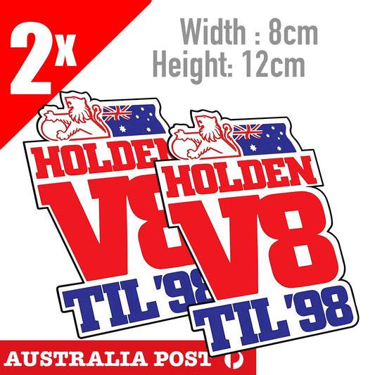 Holden Racing V8 Until 1998 Australian Flag car sticker , bike, window Stickers