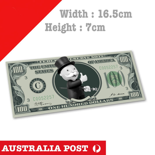 Rich Uncle Pennybags 100 USA Dollar Funny BoardGame Sticker