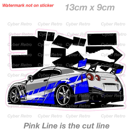 Nissan Skyline GTR R34 Godzilla Turbo JDM   Vinyl  Sticker 