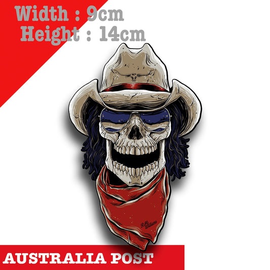 R.M Williams Cowboy SKull with Bandana Decal Sticker