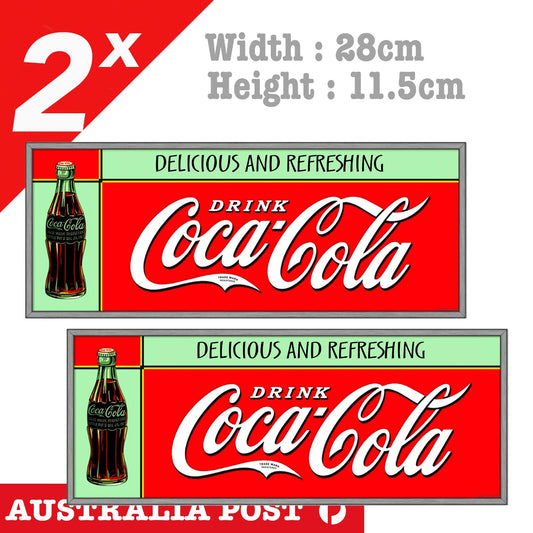 Coca Cola Vintage Retro Sign, Drink Fresh Coca Cola Vintage Style Stickers