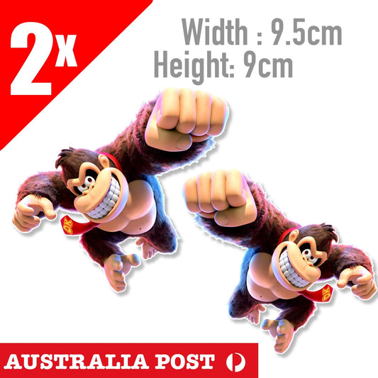 Donkey Kong Nintendo Game Character  2x Sticker