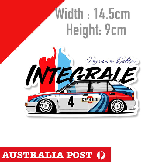 LANCIA DELTA INTEGRALE RALLY CAR MARTINI Racing Car Sticker