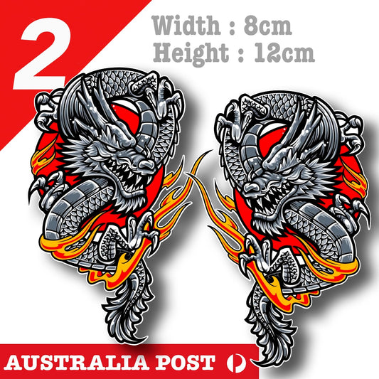 Wingchun Chinese Dragon, Black Dragon  Sticker