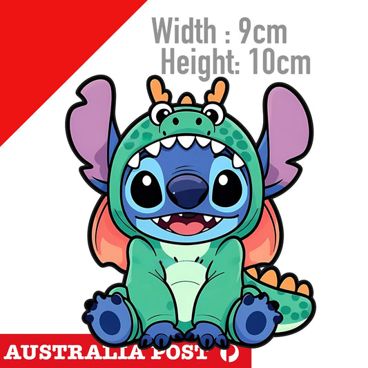 STITCH as A Dinosaur  Cute Funny Cartoon  Sticker