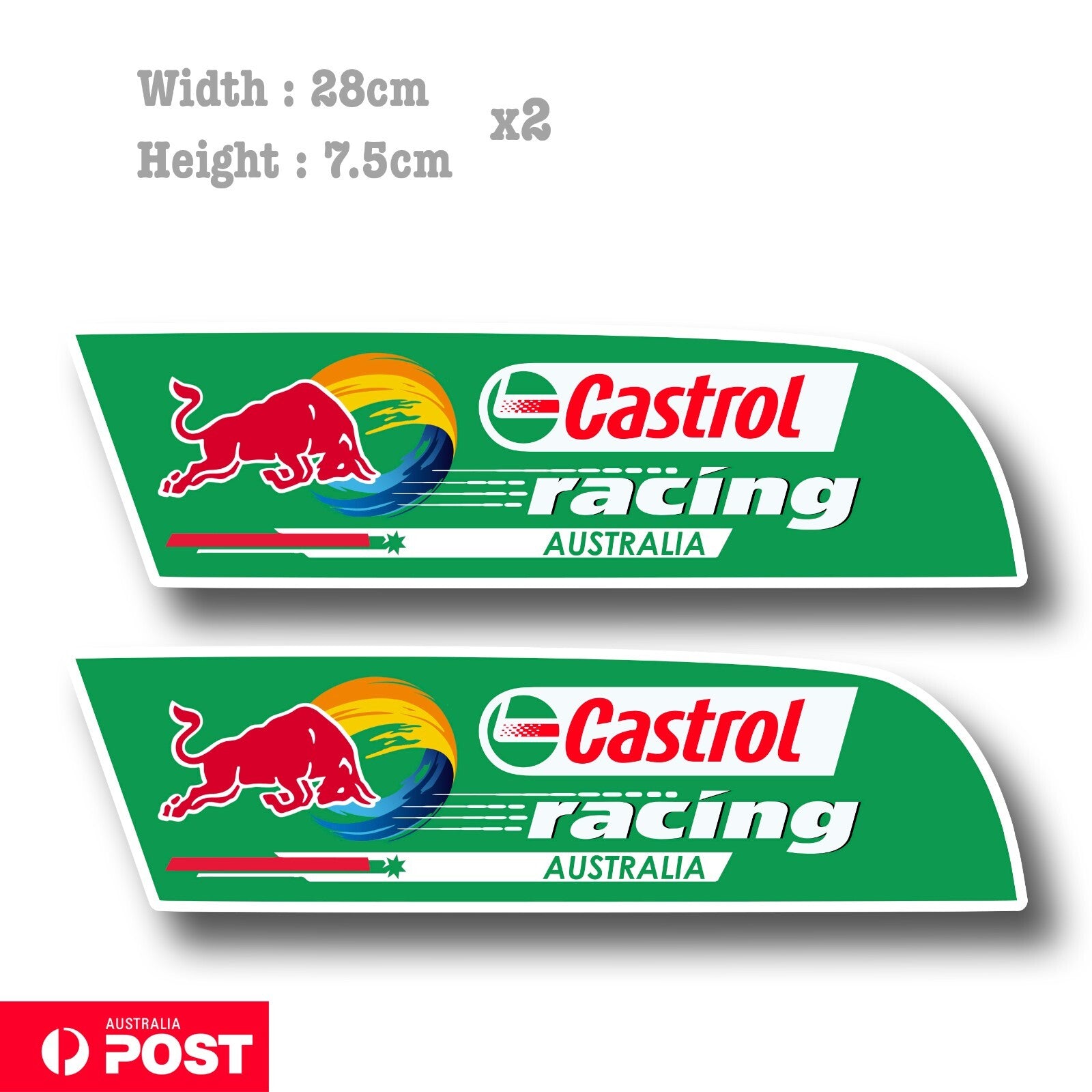 Castrol Racing Red Bull Racing Australia Logo Large Slap Sticker
