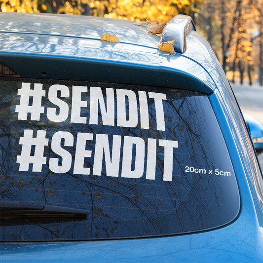Just Send it Hashtag Funny Car  Window Vinyl  Sticker