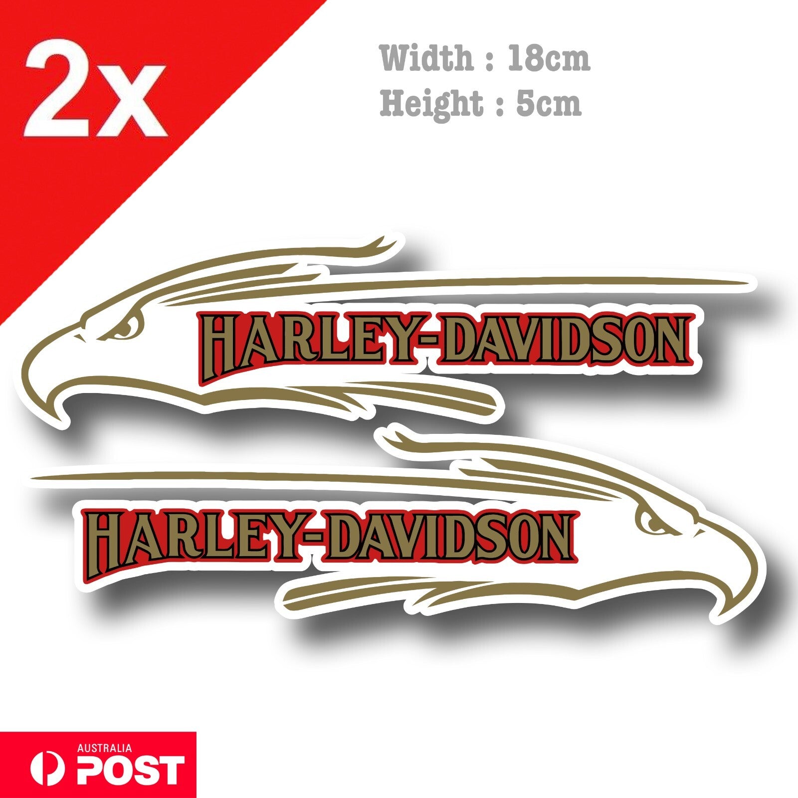 Harley Davidson Motorcycle Eagle Fuel Tank Decal Sticker
