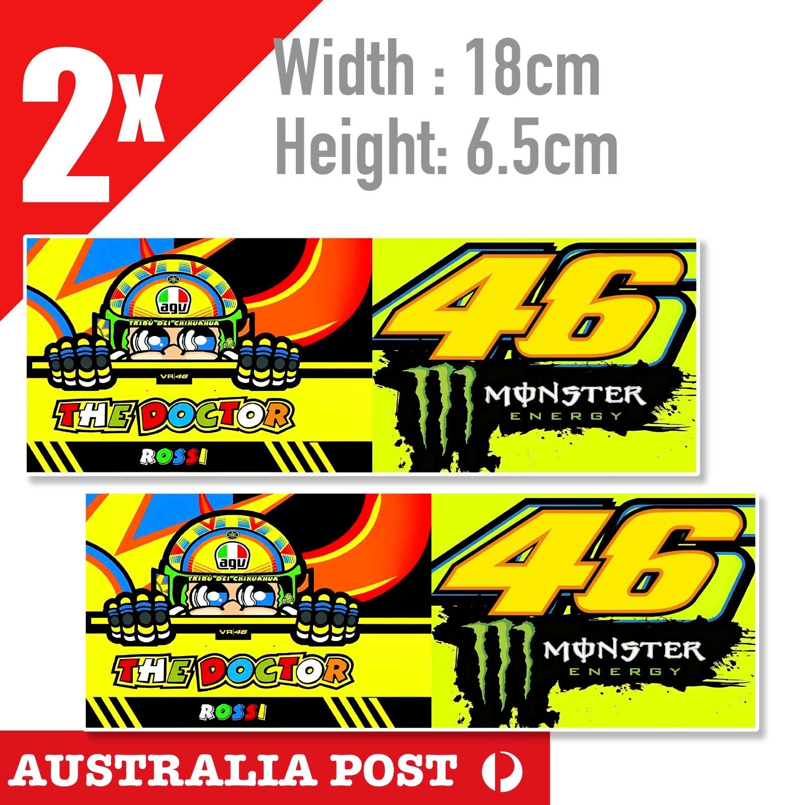 The Doctor , Valentino Rossi Number 46 Banner Sticker