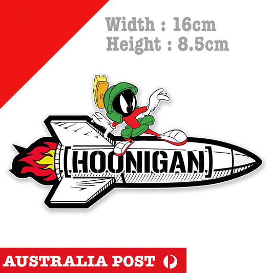 Marvin The Martian Hoonigan Rocket  Riding JDM Sticker