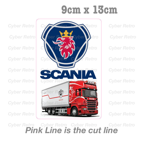 Scania Logo Truck R730  Red Truck - SCANIA Logo Vinyl  Sticker 