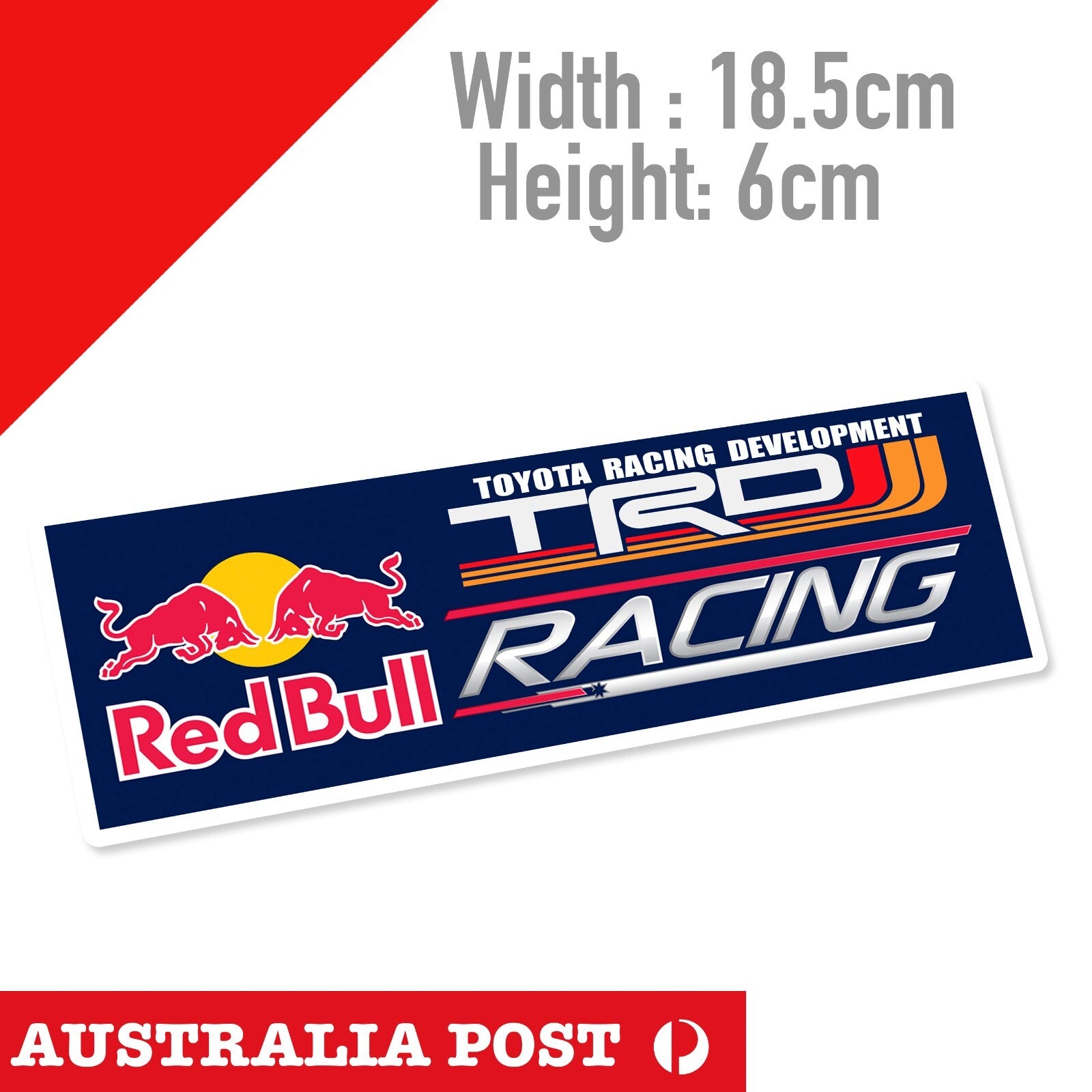 Toyota TRD Racing - Red Bull Australia Banner Decal Sticker