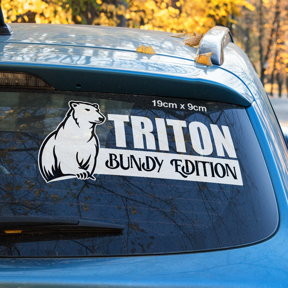 TRITON mq mn Bundy Edition Bundaberg Rum Bear Car Window Sticker 