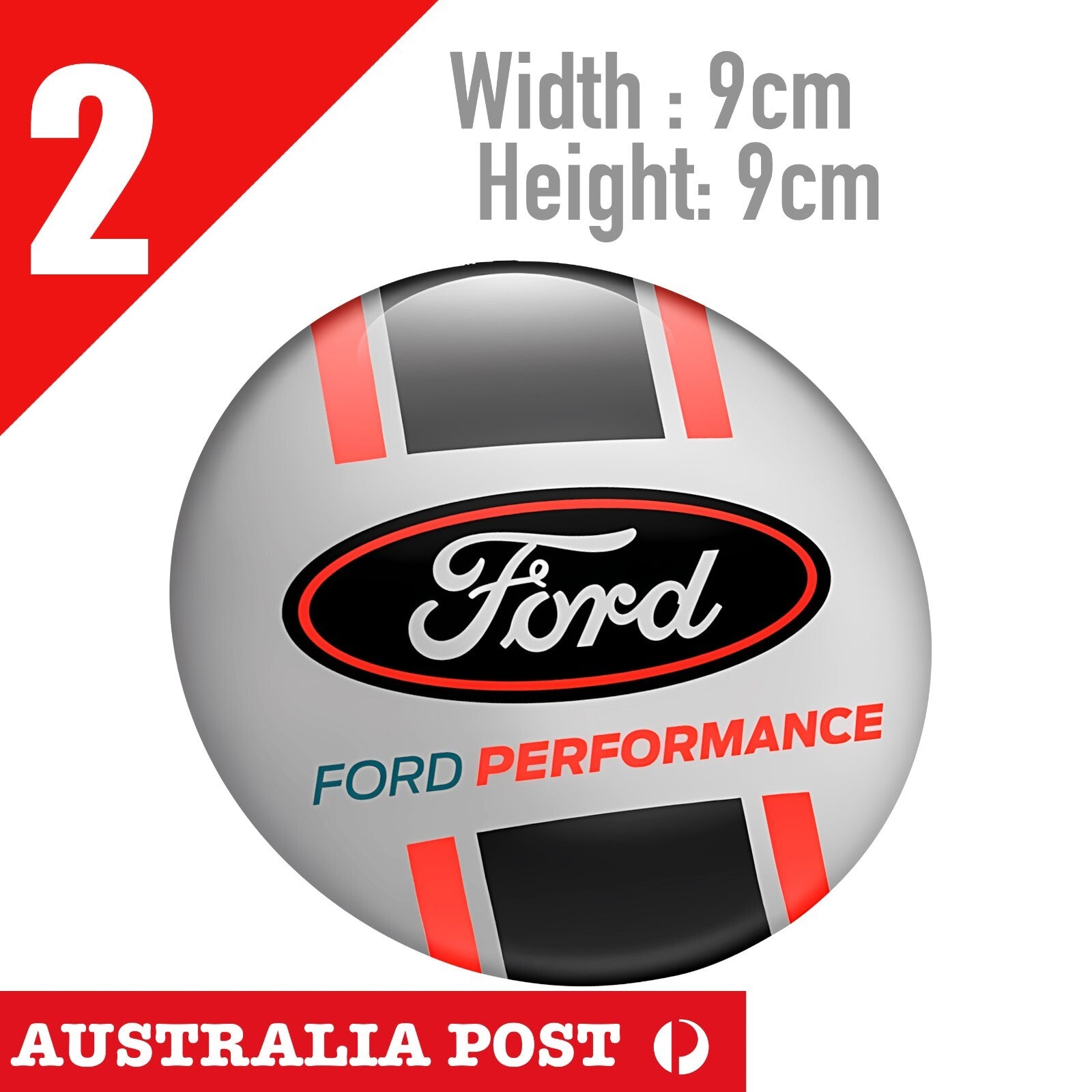 Ford Performance Round Logo , Ford Mustang Pony Logo Stickers