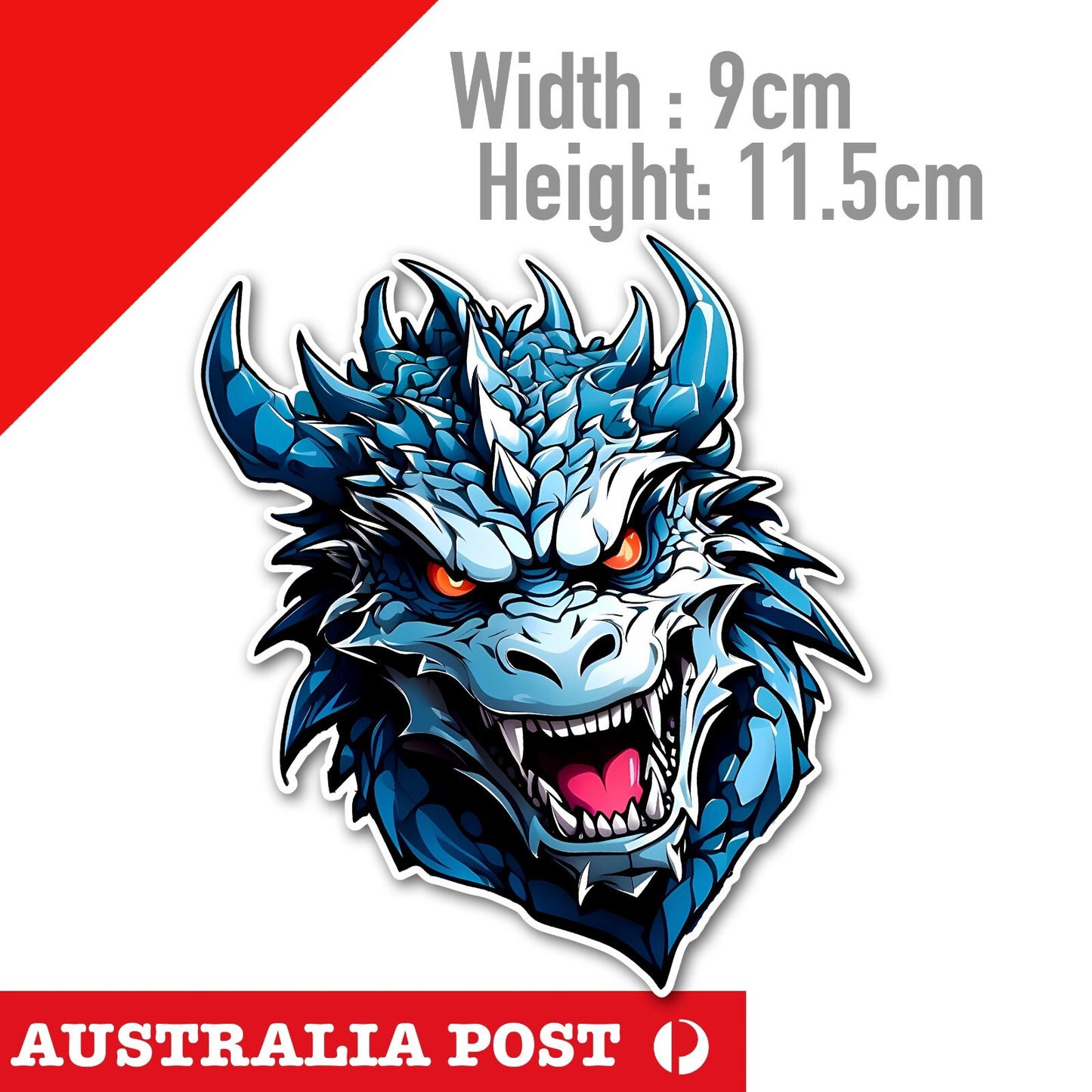 Blue Ice Dragon Sticker