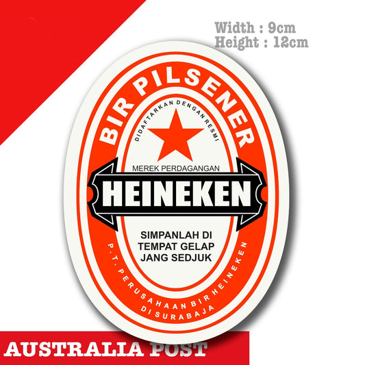 Heineken Beer Label Orange Bar Fridge Laptop , Car  Decal Sticker 