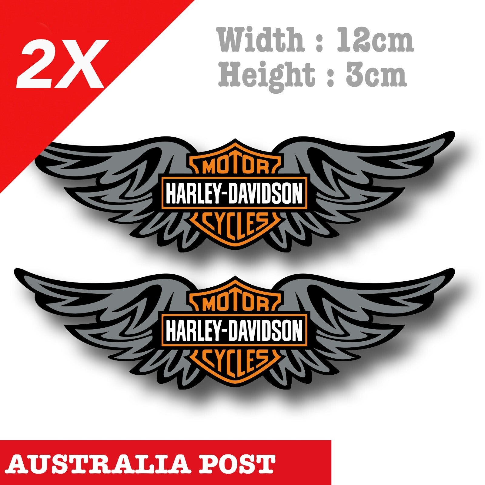 Harley Davidson Motorcycle Logo with Wings Decal Sticker