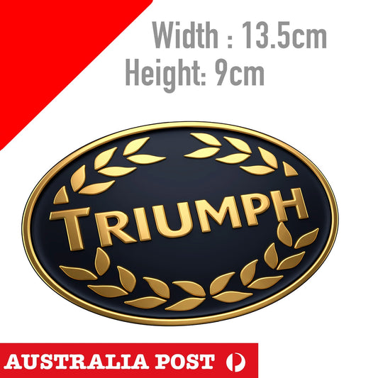 Motorcycle Triumph Vintage Gold badge Laptop , Car  Decal Sticker