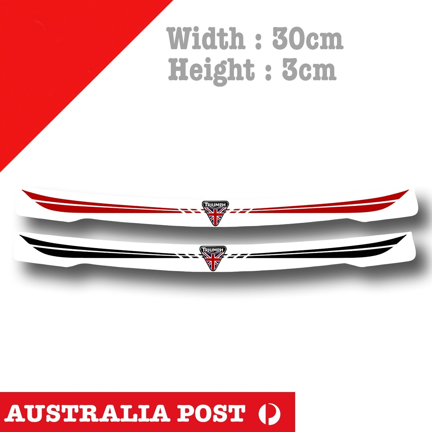 TRIUMPH Motorcycle Helmet Visor - Martini Racing Logo  Sticker