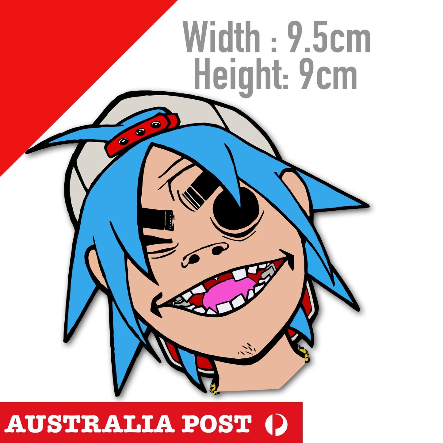 Gorillaz Face  Laptop , Car  Decal Sticker 