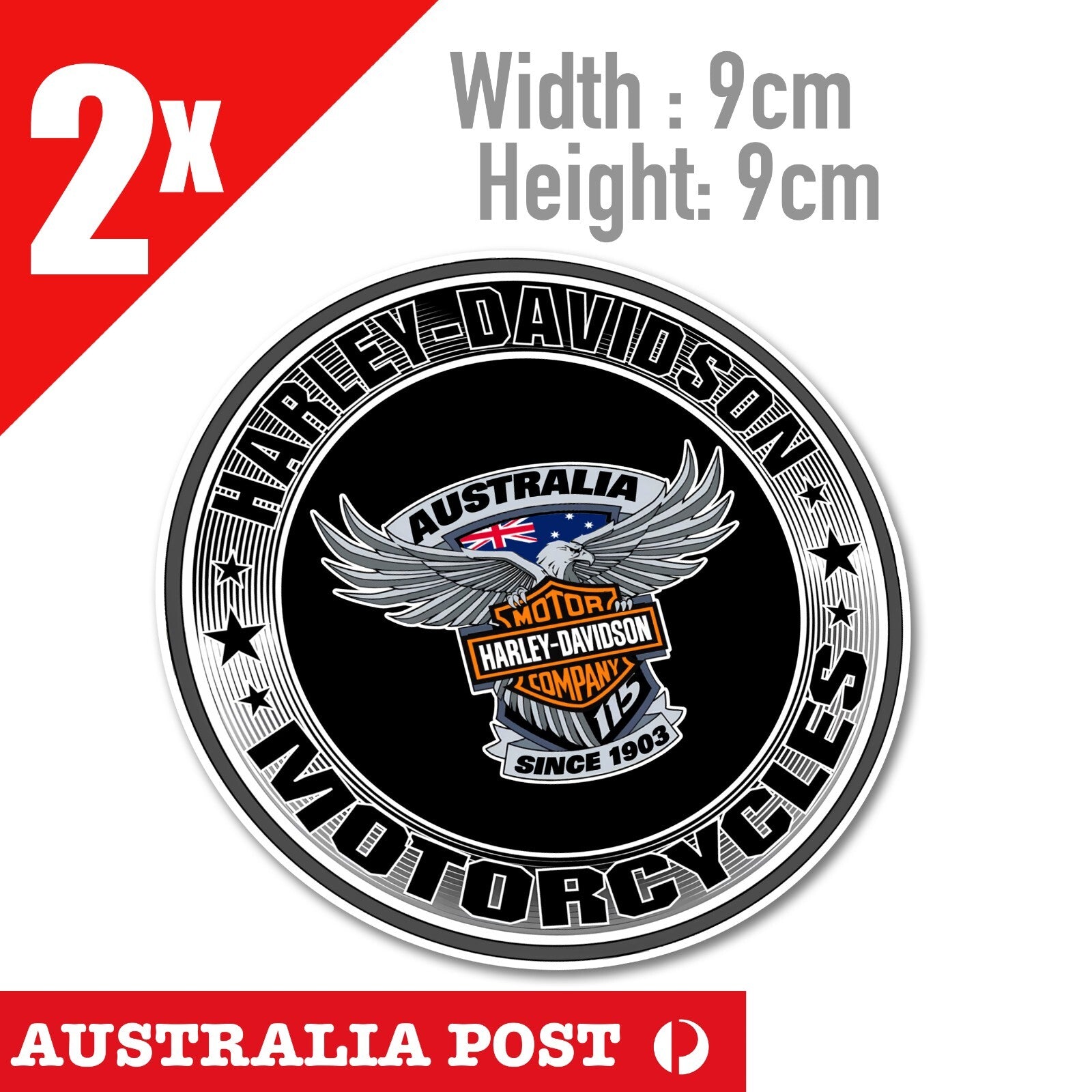 HARLEY Davidson Motocycle For Laptop Motorcycle Eagle Australian Flag Stickers