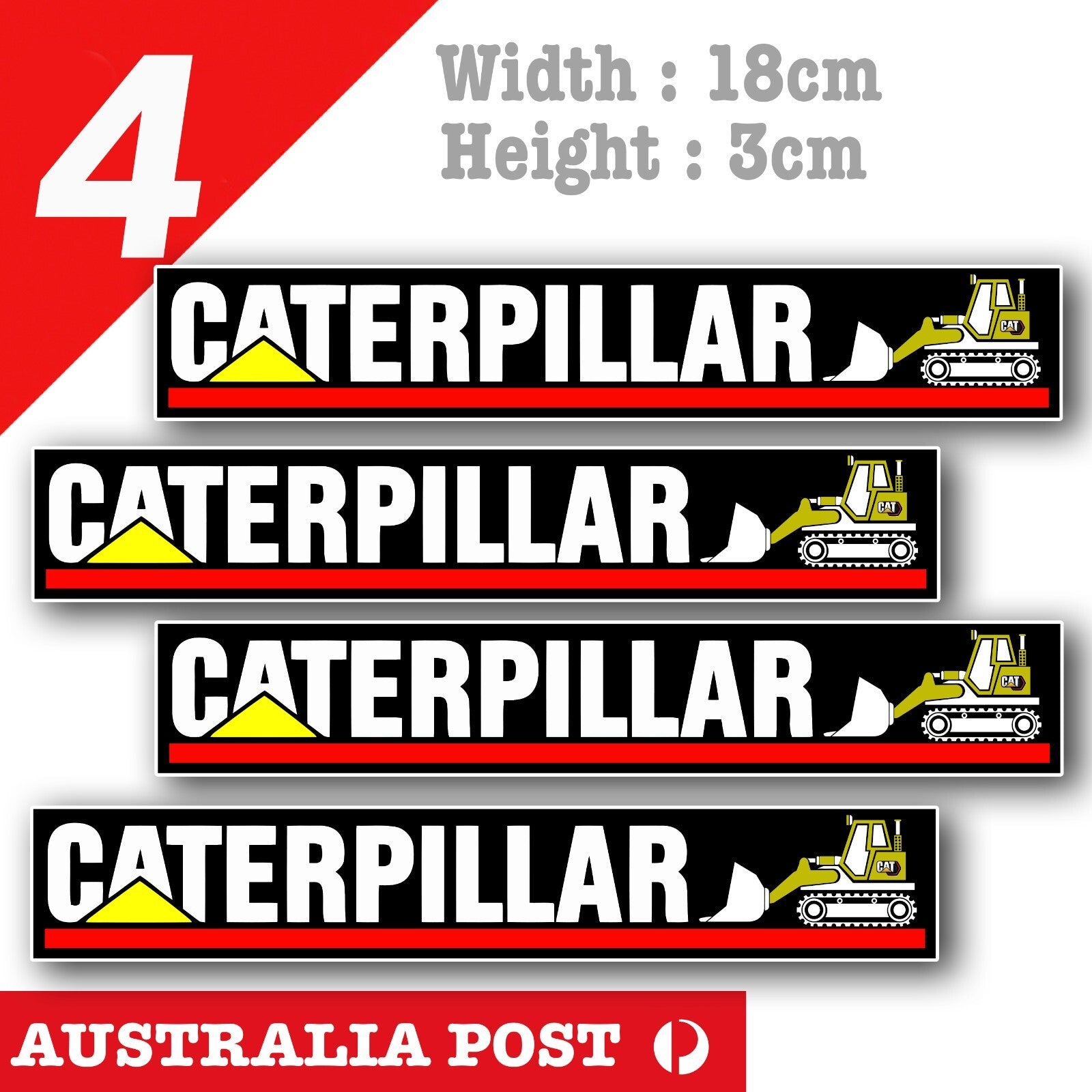 CATERPILLAR  Diesel Bulldozer Logo Banner Decal, Mining Machinery  Sticker