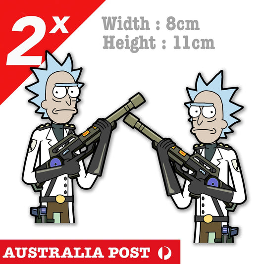 Rick and Morty Sticker - Rick Armed Funny  Laptop , Car  Decal Sticker 