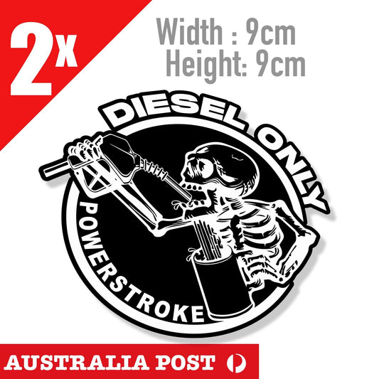 POWER STOKE DISEL ONLY Skull,Diesel Skeleton POWER STROKE Engine Oil Stickers