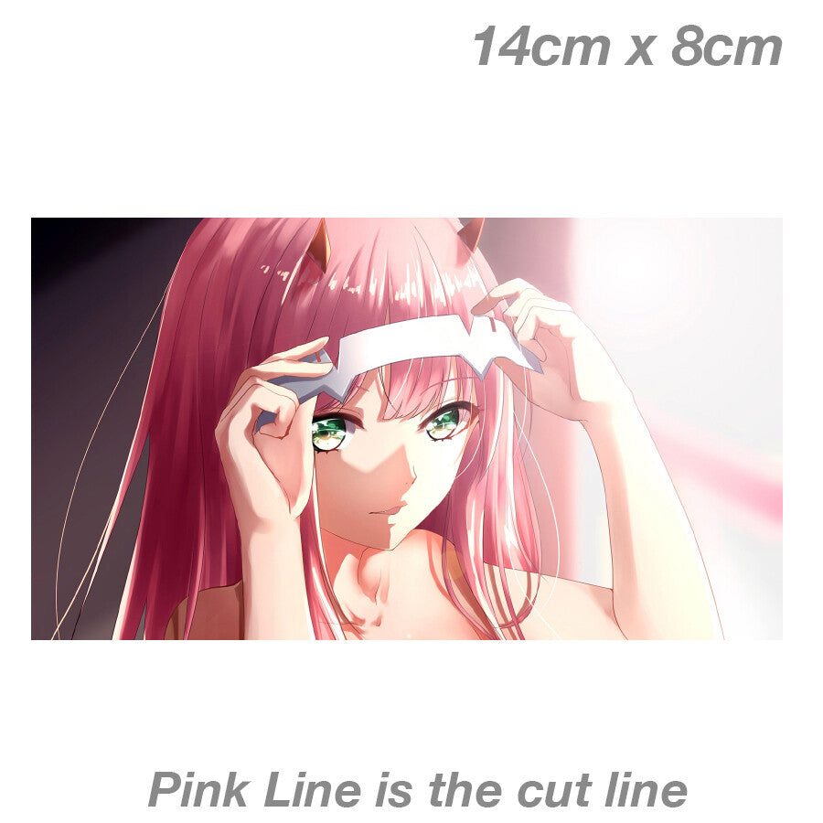 Zero Two Darling in the FranXX Anime #8 Laptop , Car  Vinyl  Sticker 