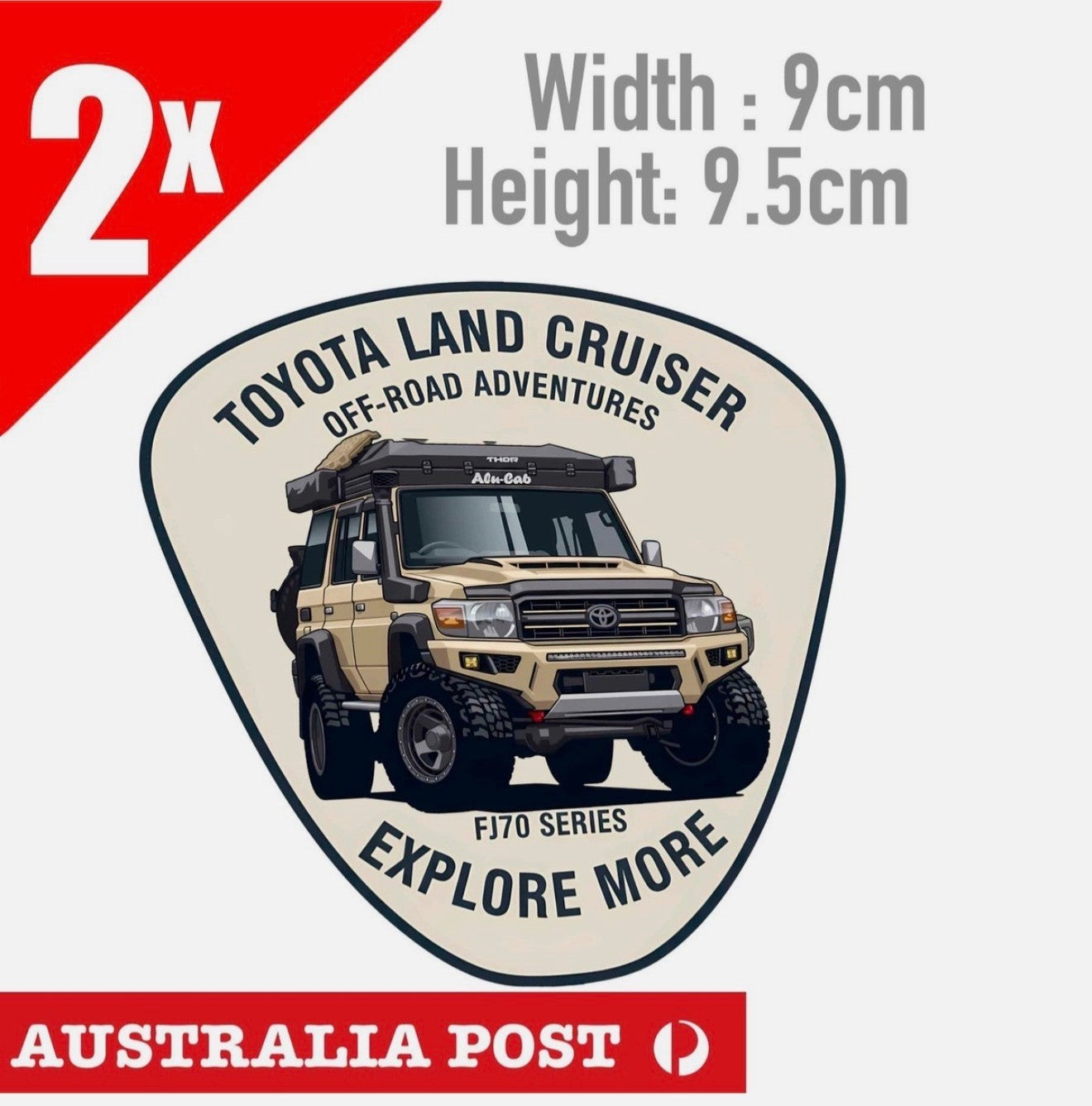 Toyota Landcruiser Country Sticker/Decal - TRD Toyota Land Cruiser Fj70 Decal